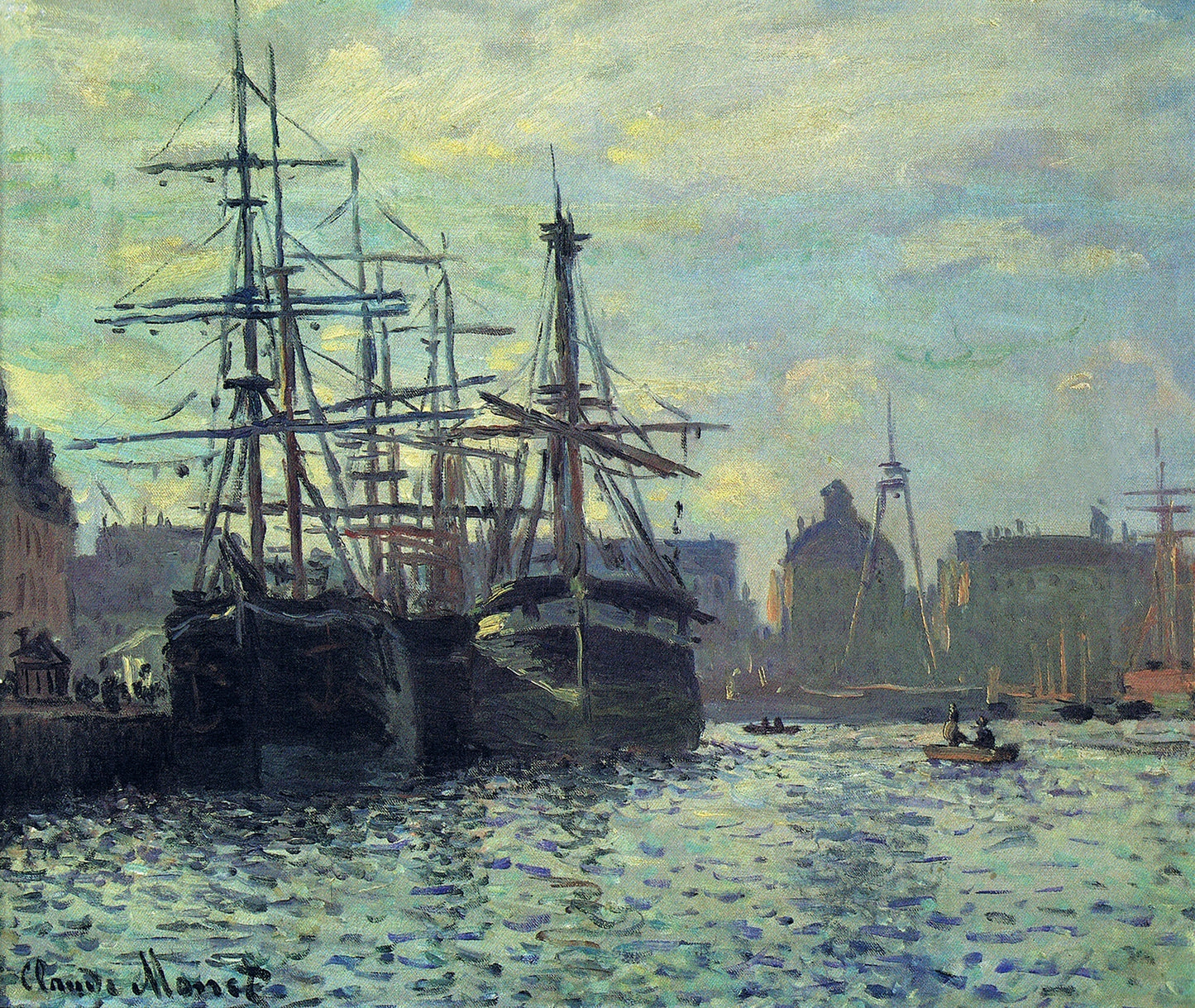 🎨 De Bassin du Commerce, Le Havre – Claude Monet (1874)