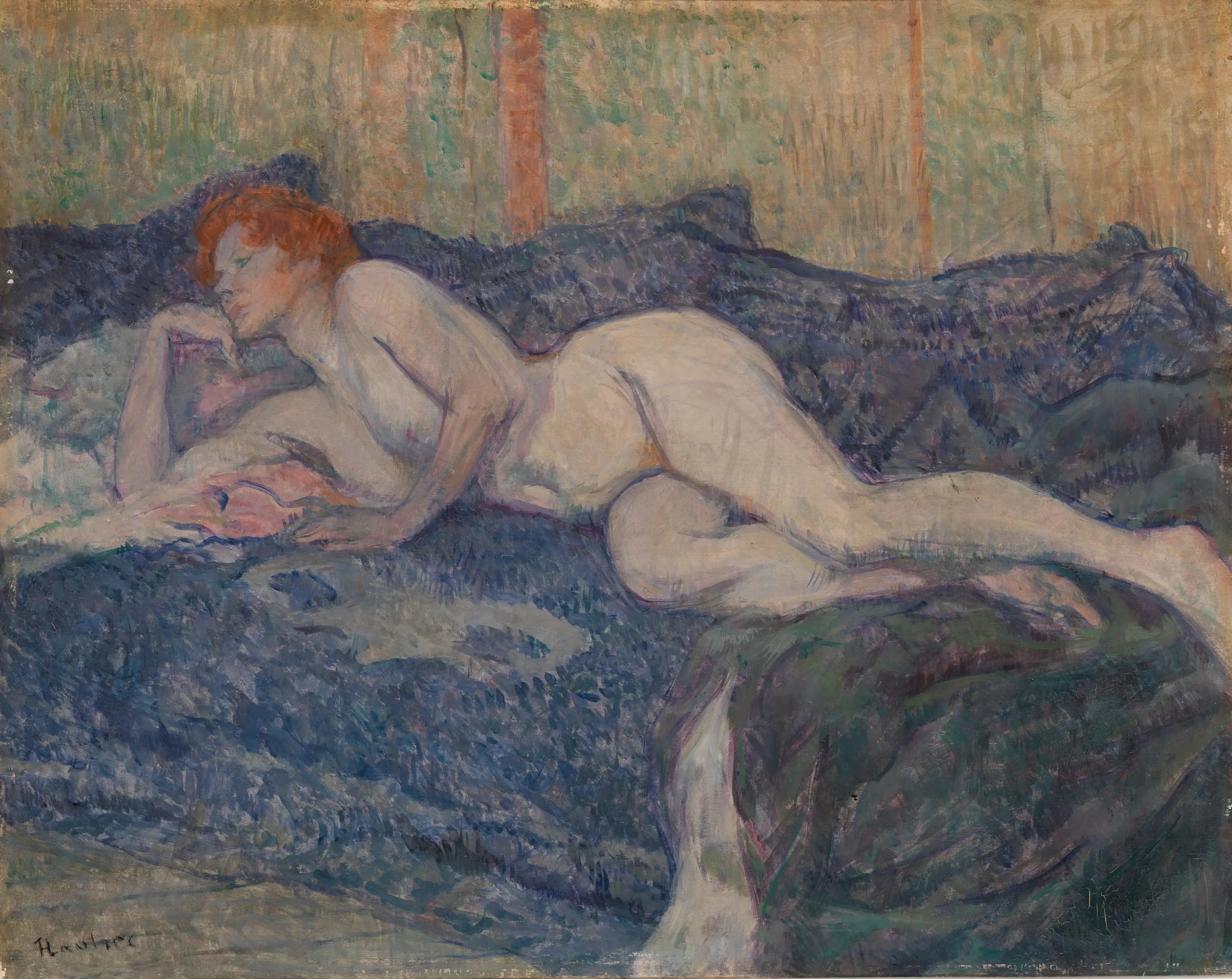 Reproduction du tableau « Femme nue étendue sur un divan - Henri de Toulouse-Lautrec » par Alpha Reproduction en peinture à l’huile