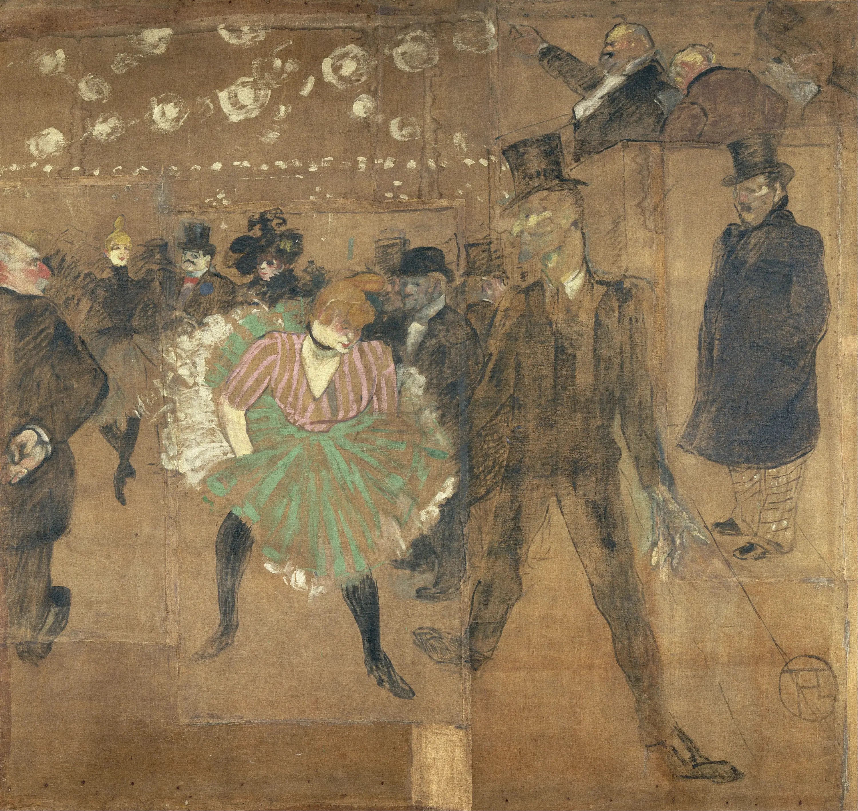 Reproduction du tableau « La Danse au Moulin-Rouge - Henri de Toulouse-Lautrec » par Alpha Reproduction en peinture à l’huile