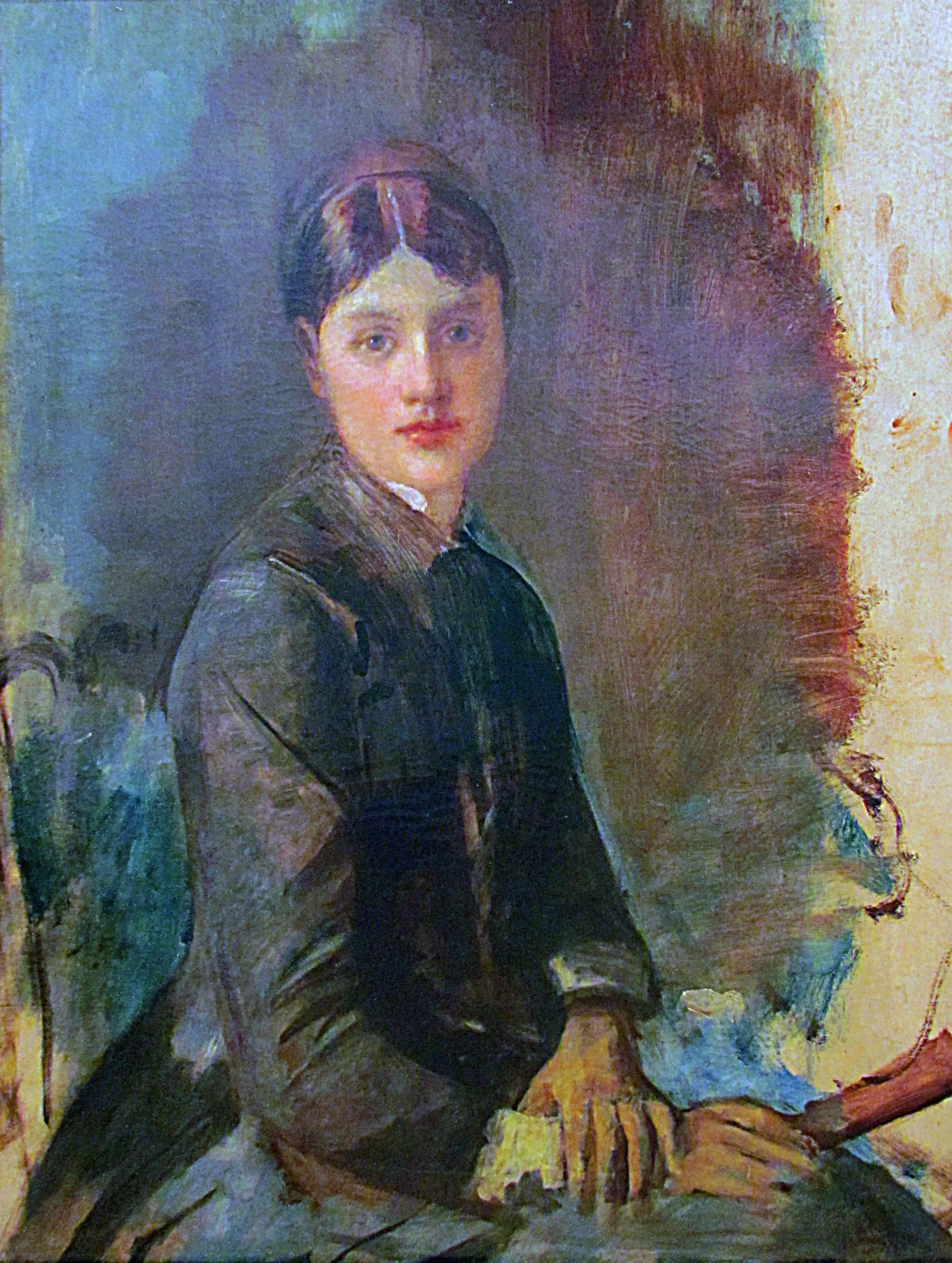 Reproduction du tableau « Portrait d'une jeune femme - Henri de Toulouse-Lautrec » par Alpha Reproduction en peinture à l’huile