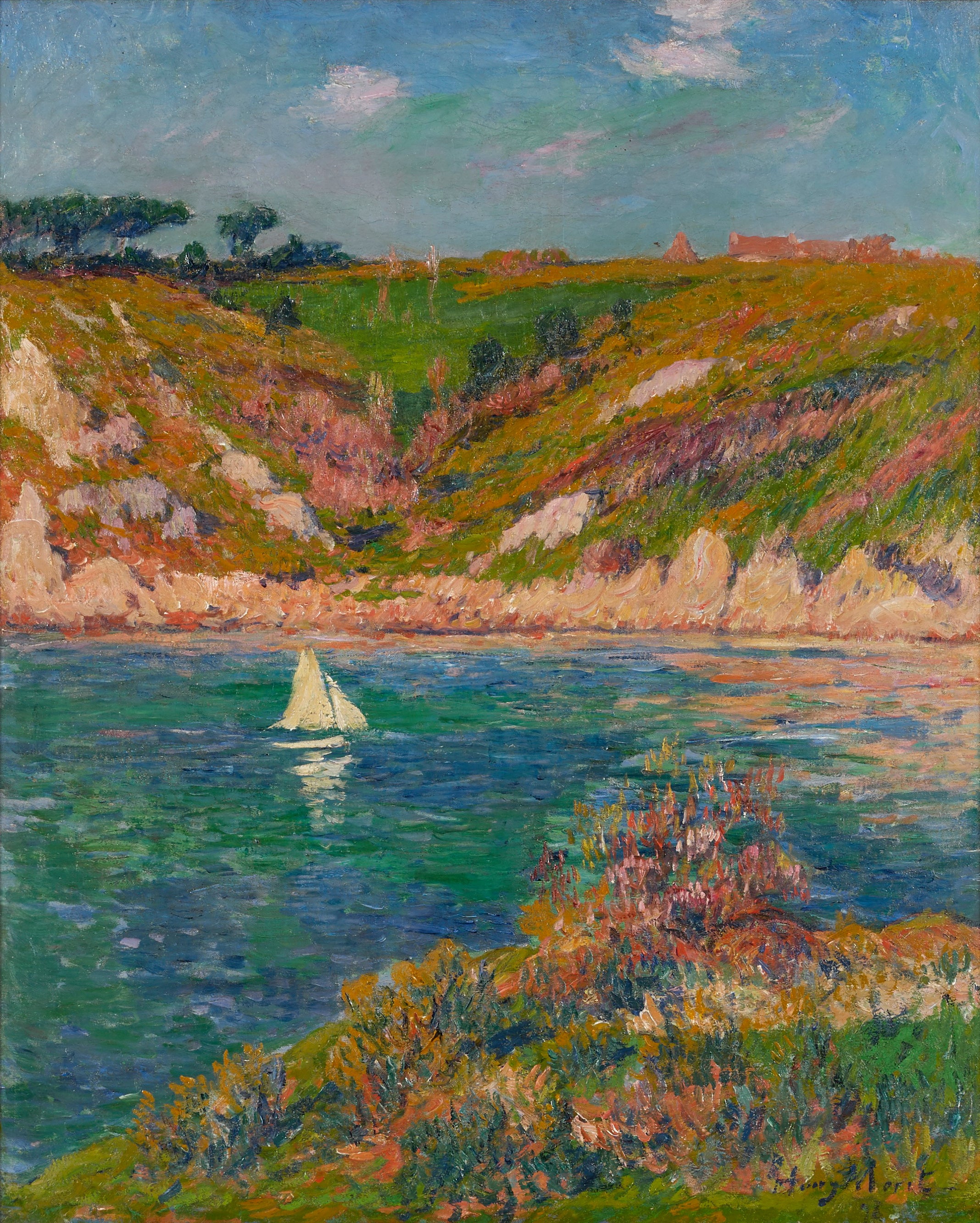 Paysage de Doëlan à la voile blanche - Henry Moret - Alpha Reproduction