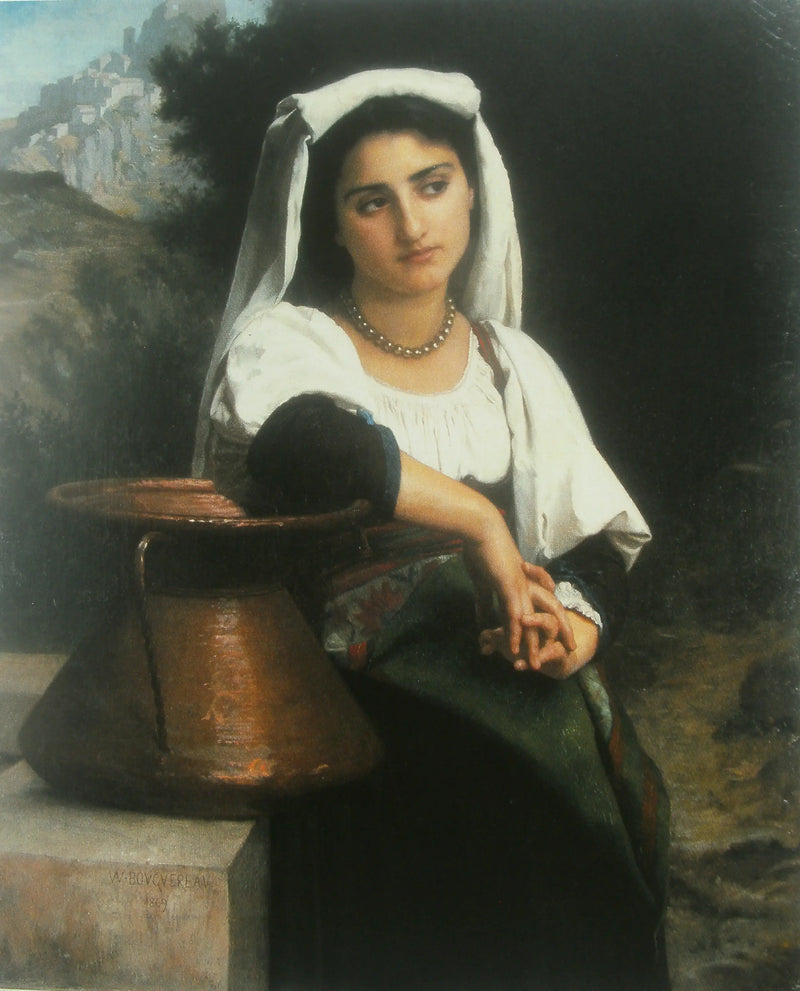 Italiaanse vrouw bij de fontein - Bouguereau