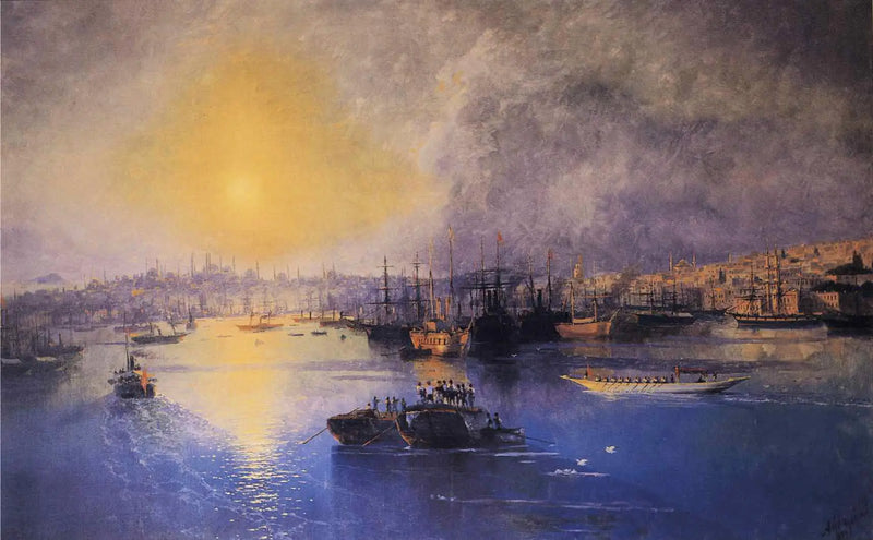 Zonsondergang in Constantinopel - Ivan Aïvazovski

Source:
Coucher de soleil à Constantinople - Ivan Aïvazovski