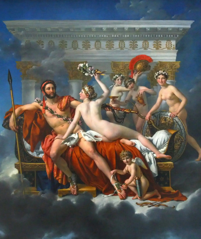 Mars ontwapend door Venus - Jacques-Louis David