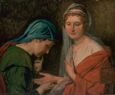 Reproduction du tableau « La Bonne Aventure - Jacques-Louis David » par Alpha Reproduction en peinture à l’huile