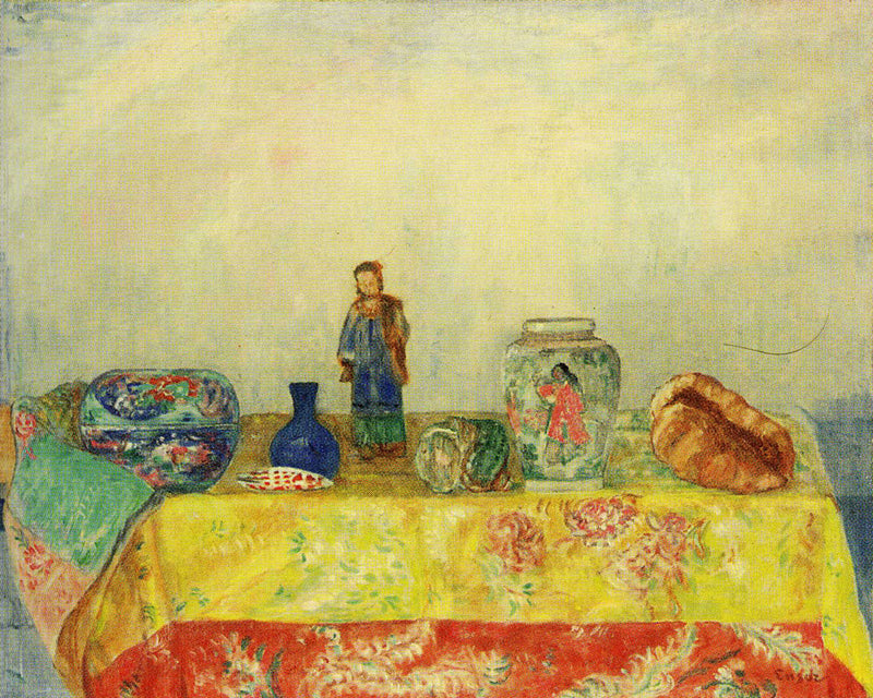 Chinese Porcelain Figure, Pots and Seashells - James Ensor