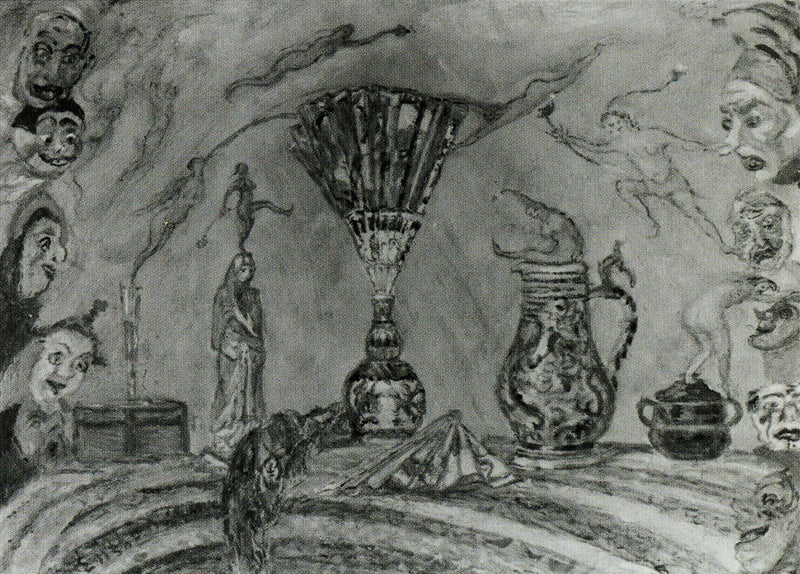 Crumpled Fans, Chipped Vases - James Ensor
