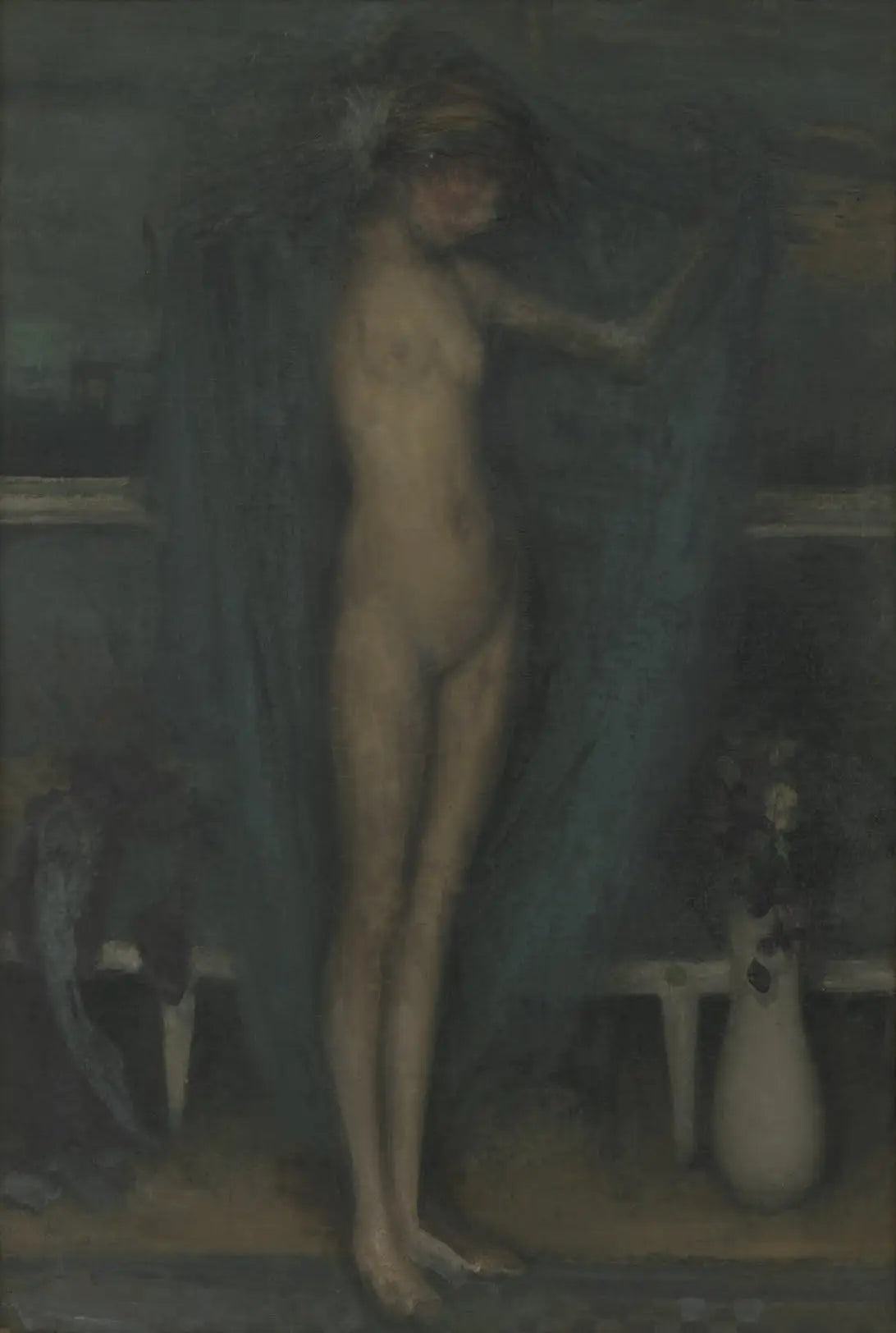 Reproduction du tableau « Harmonie en bleu et or : La petite fille bleue - James Abbott McNeill Whistler » par Alpha Reproduction en peinture à l’huile