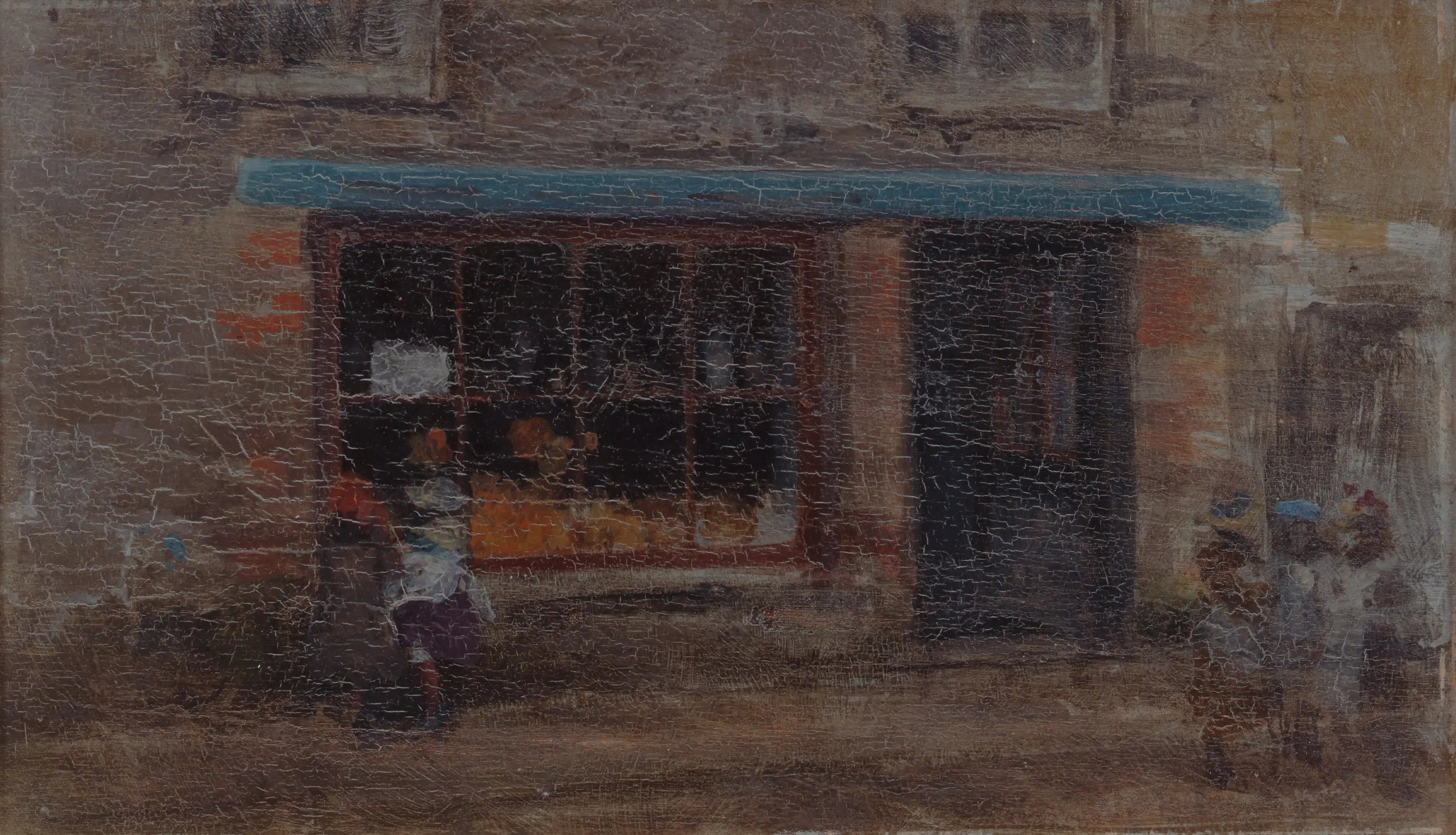 Reproduction du tableau « La note en orange et bleu (Sweet Shop) - James Abbott McNeill Whistler » par Alpha Reproduction en peinture à l’huile