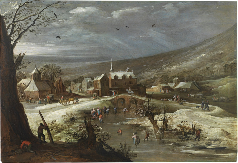 Paysage avec patineurs - Jan Brueghel l'Ancien