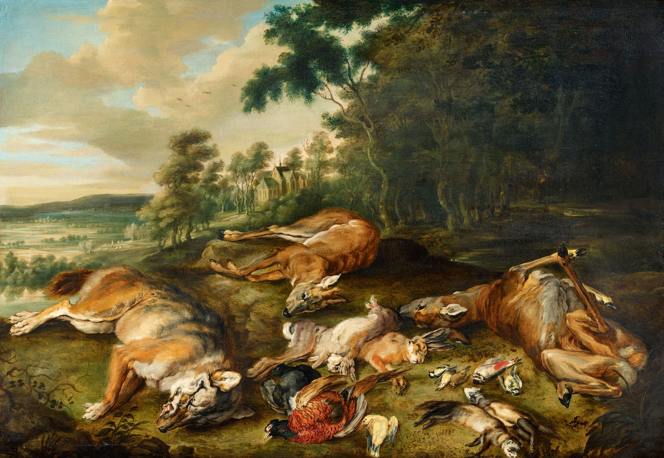 Paysage boisé avec nature morte de gibier - Jan Brueghel le Jeune