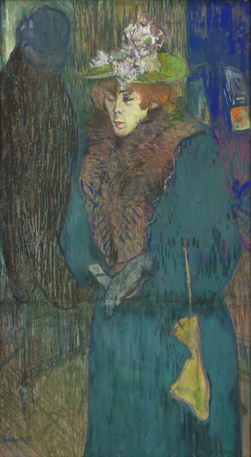 Jane Avril aankomst bij de Moulin Rouge - Henri de Toulouse-Lautrec