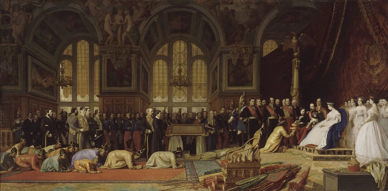 Ontvangst van de Siamese ambassadeurs door keizer Napoleon III in het paleis van Fontainebleau, 27 juni 1861 - Jean-Léon Gérôme