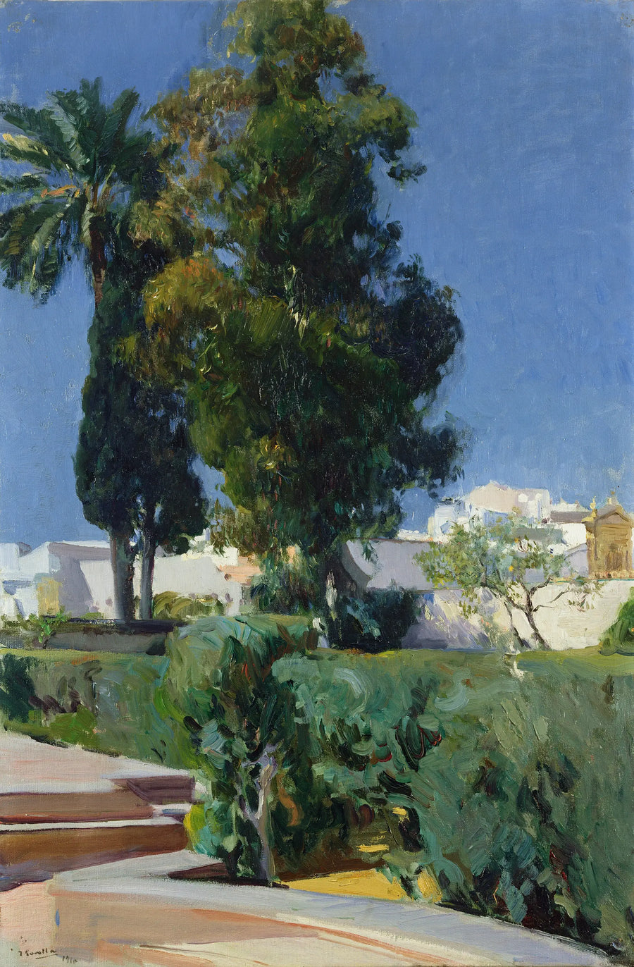 Hoek van de Tuin, Alcazar, Sevilla - Joaquín Sorolla
