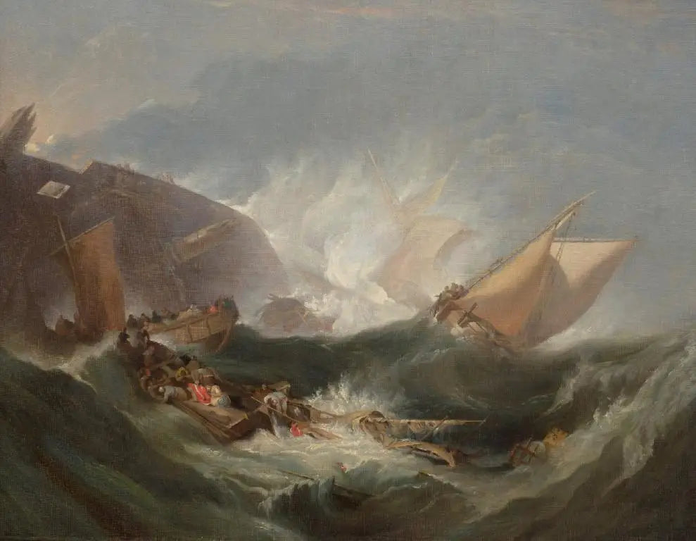 Reproduction du tableau « The Wreck of a transport ship - J. M. W. Turner » par Alpha Reproduction en peinture à l’huile