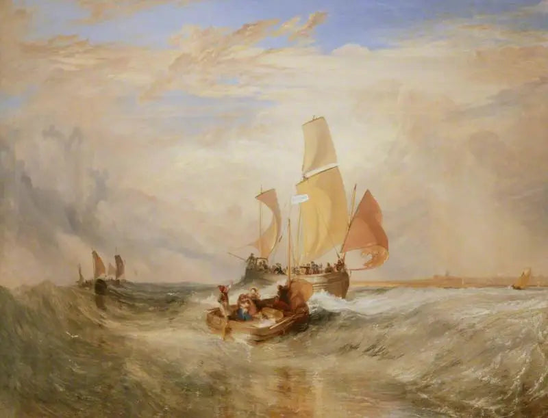 'Nu voor de Schilder' (Touw) – Passagiers die aan Boord Gaan - J. M. W. Turner