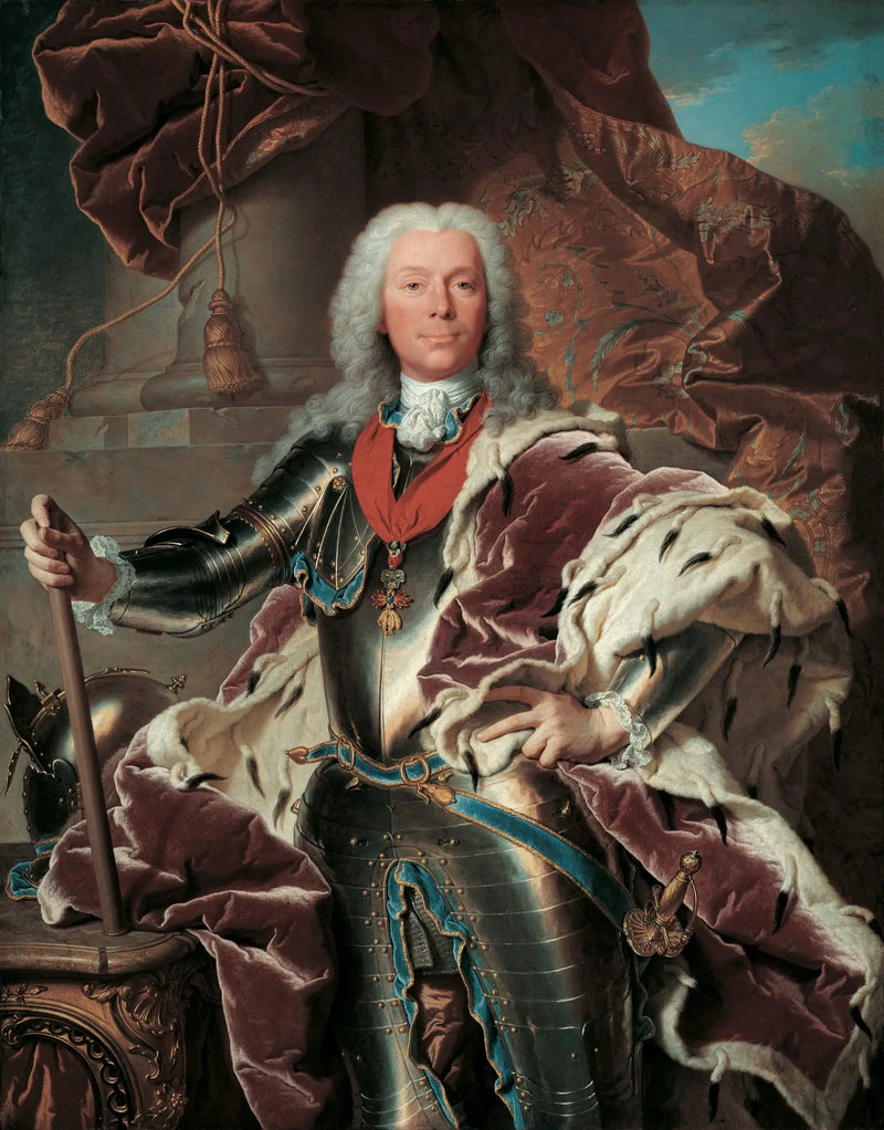 Portret van prins Joseph Wenzel I van Liechtenstein - Hyacinthe Rigaud