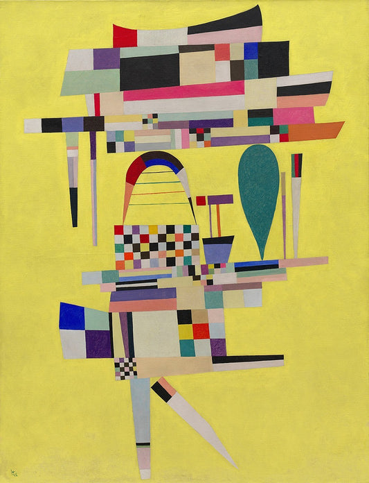 Reproduction du tableau « La Toile jaune - Vassily Kandinsky » par Alpha Reproduction en peinture à l’huile