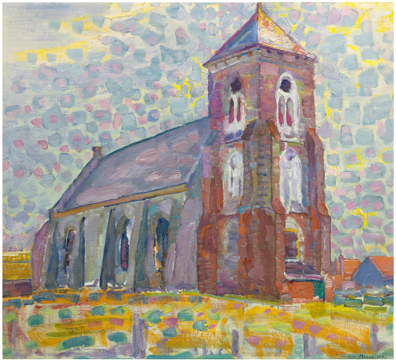 Reproduction du tableau « Église de Zoutelande - Piet Mondrian » par Alpha Reproduction en peinture à l’huile