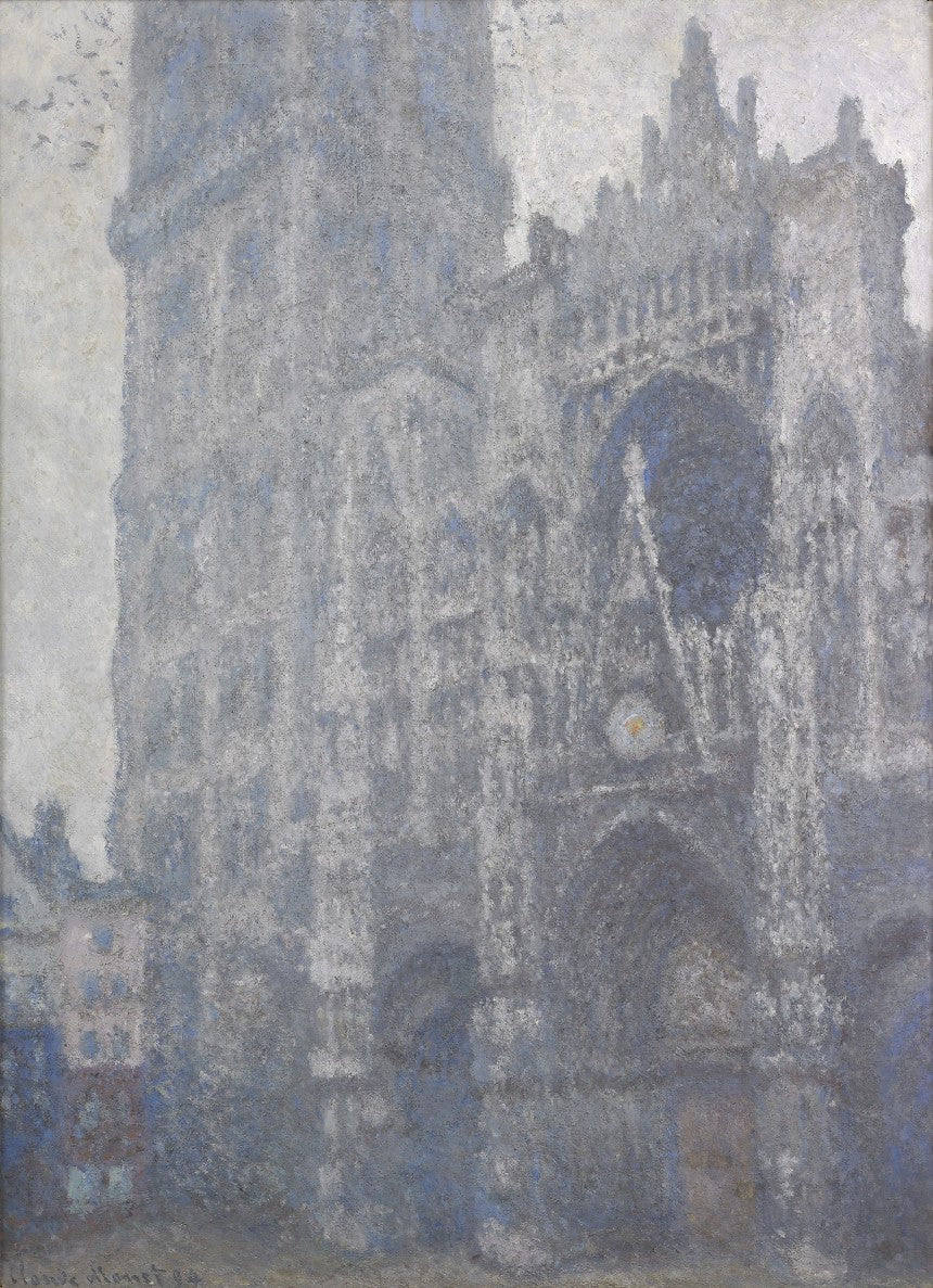 De Kathedraal van Rouen, de Poort en de Albane Toren, Middag - Claude Monet