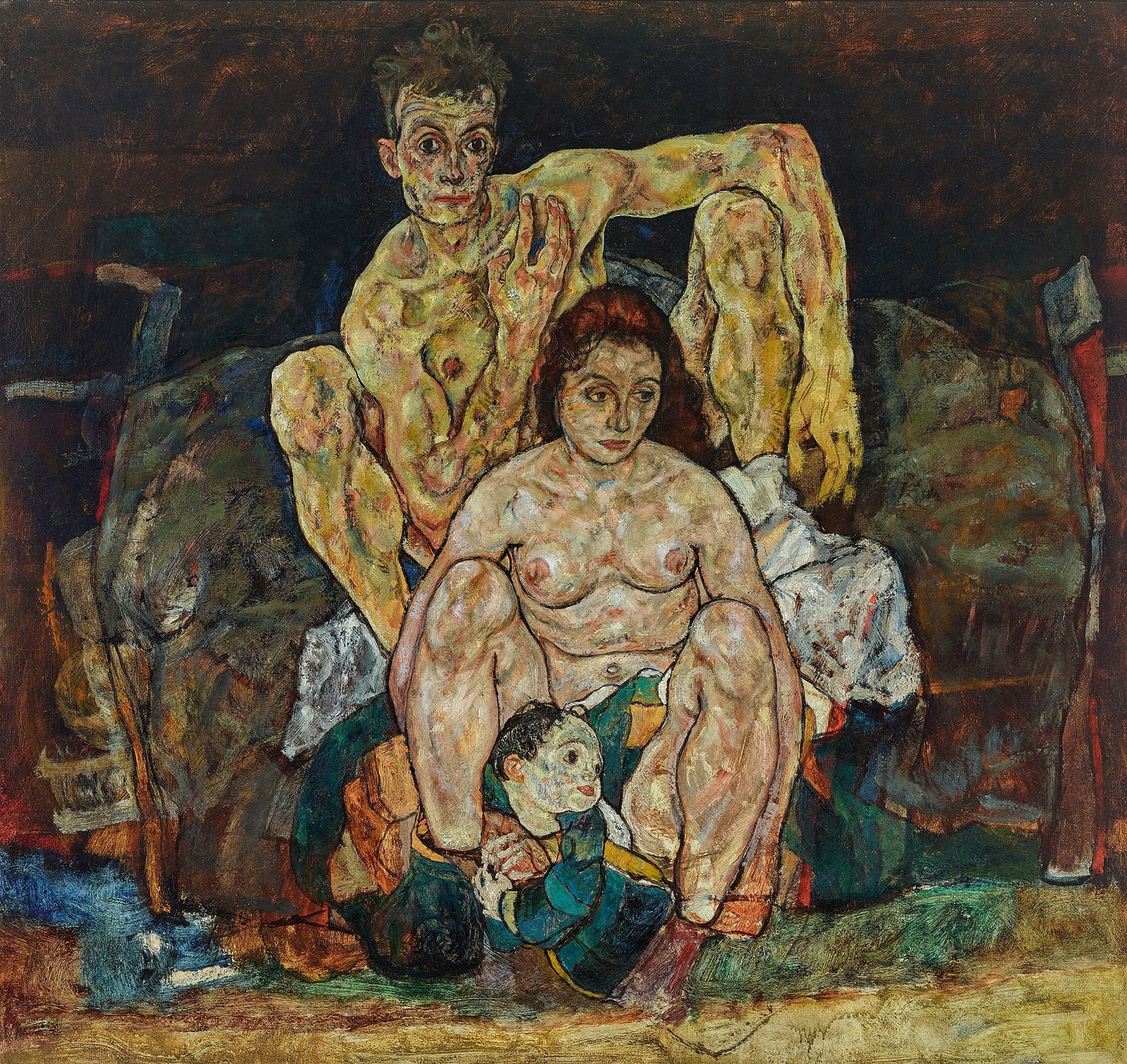 👨‍👩‍👦 De Familie – Egon Schiele (1918)