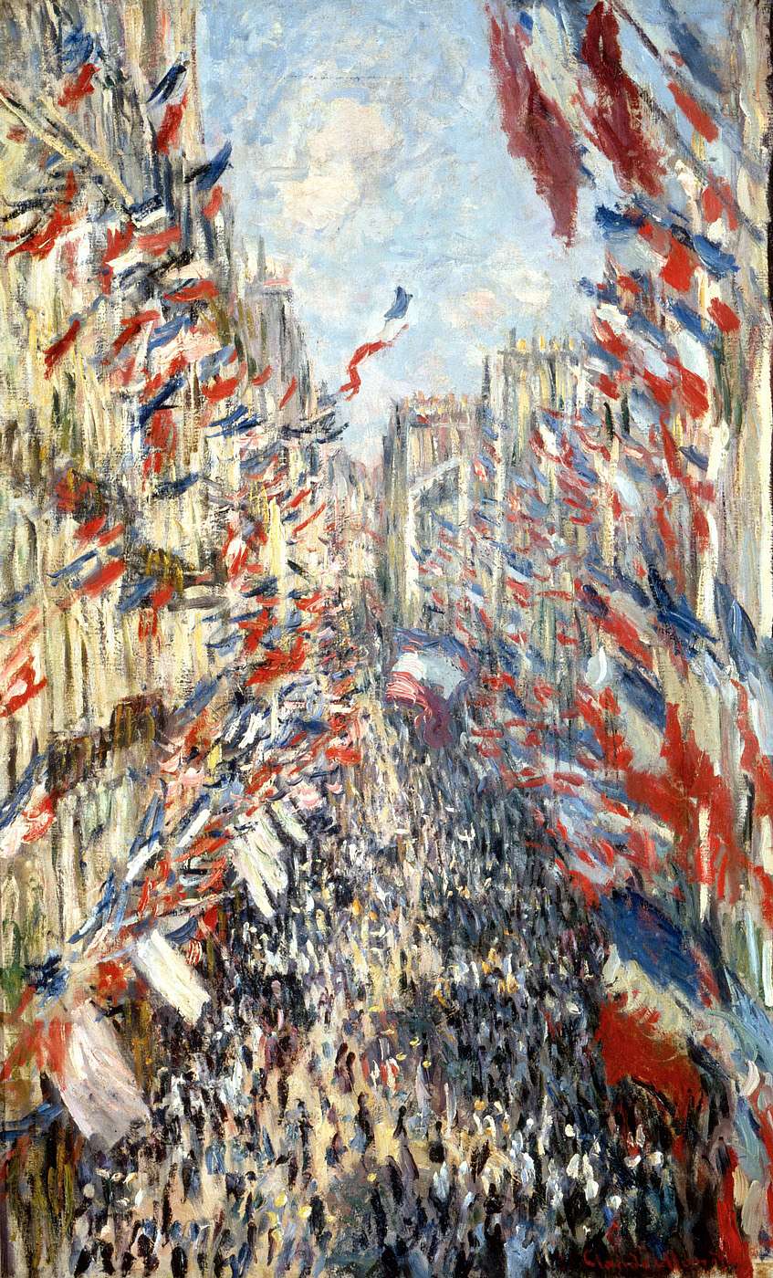 🎨 La Rue Montorgueil, feest van 30 juni 1878 – Claude Monet