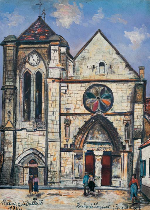 La Basilique de Longpont (1925) - Maurice Utrillo