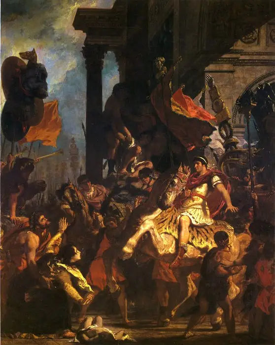 De Rechtvaardigheid van Trajanus - Eugène Delacroix