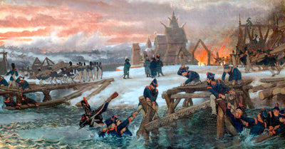 1812. Le Capitaine Benthien à la Bérézina - Lawrence Alma-Tadema - Alpha Reproduction