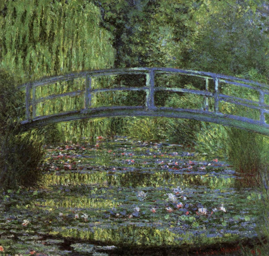 De vijver met waterlelies, groene harmonie - Claude Monet