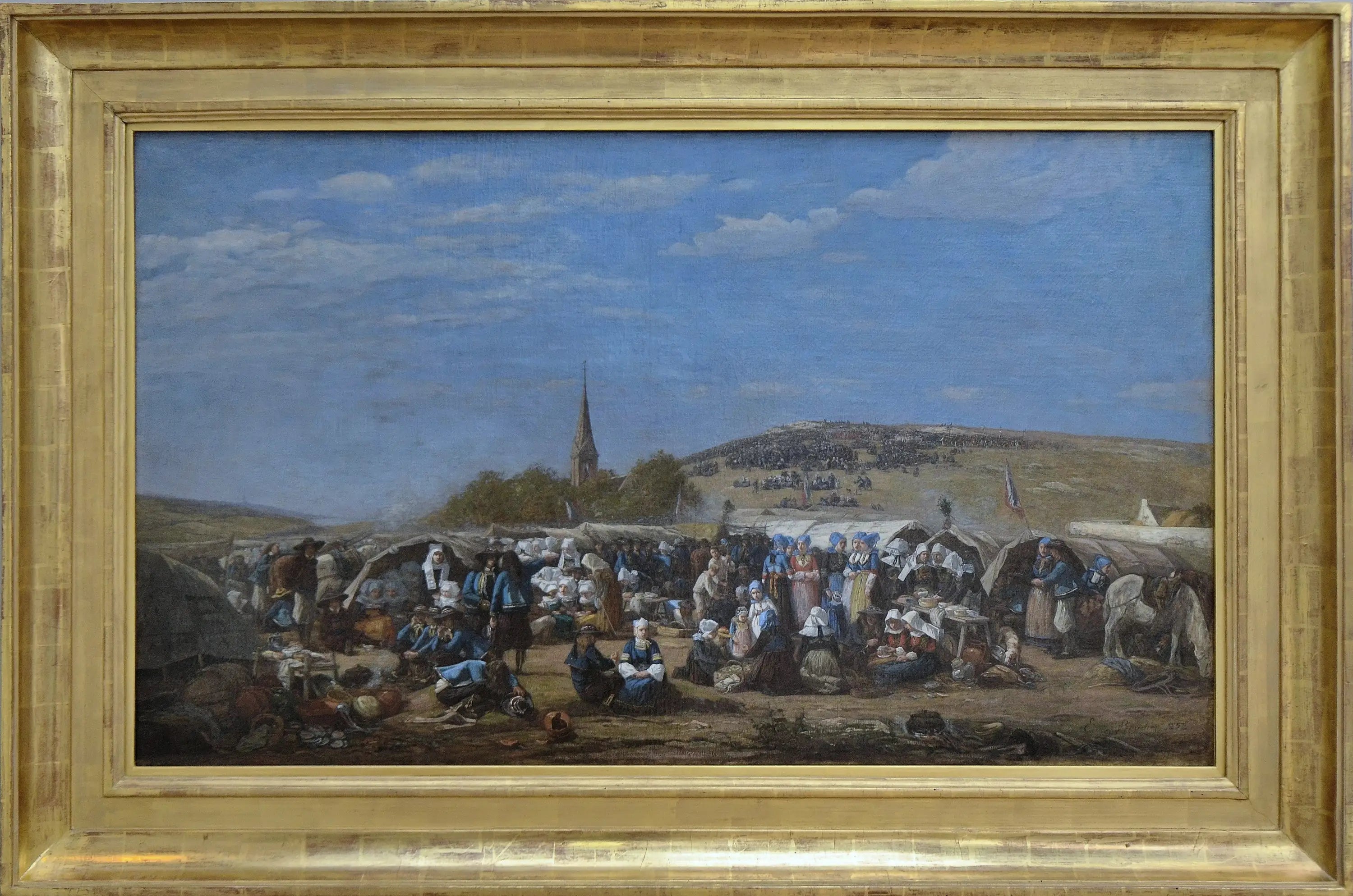 Reproduction du tableau « Le Pardon de Sainte-Anne-La-Palud - Eugène Boudin » par Alpha Reproduction en peinture à l’huile