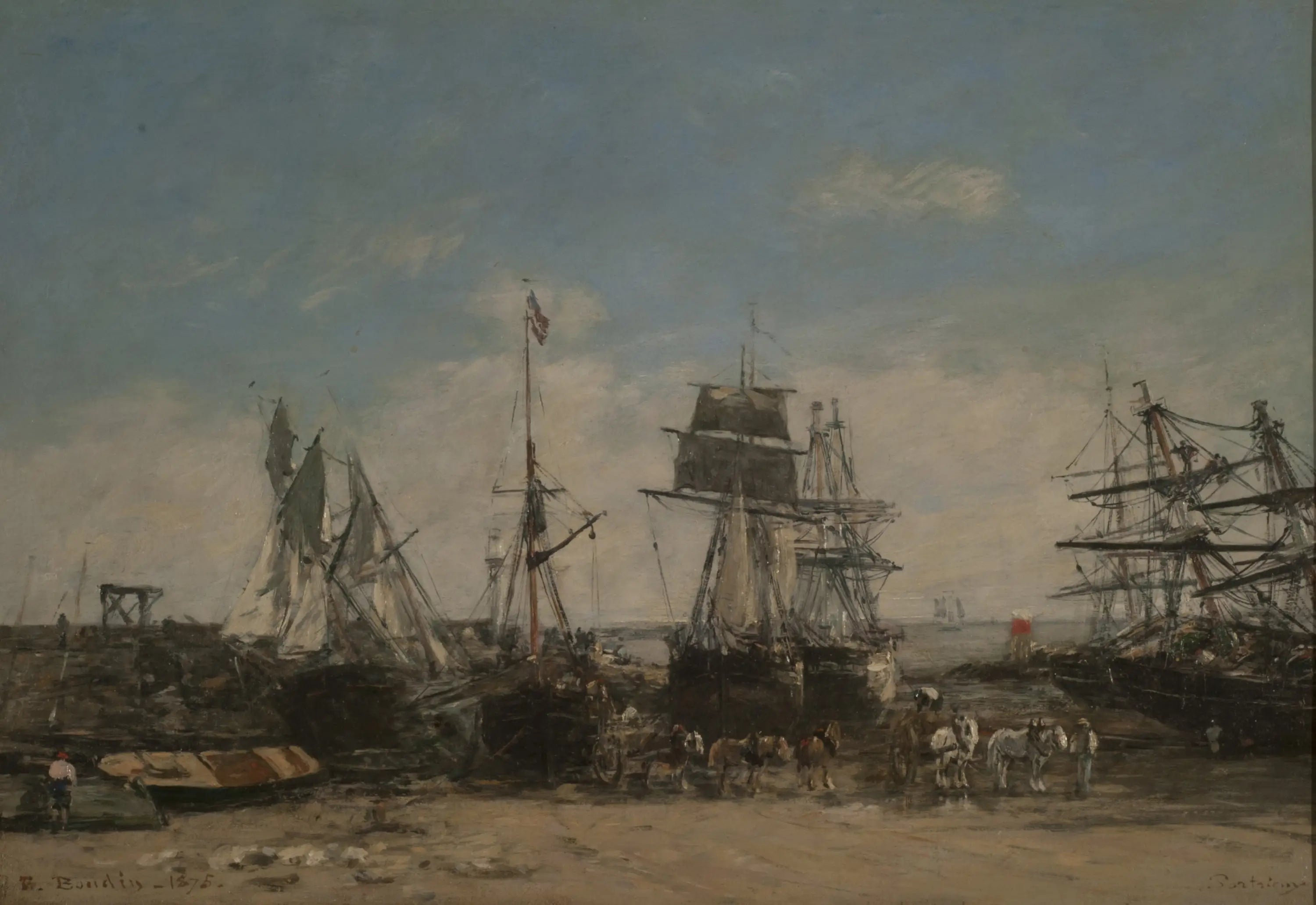 Reproduction du tableau « Le rivage de Portrieux, Côtes-du-Nord - Eugène Boudin » par Alpha Reproduction en peinture à l’huile