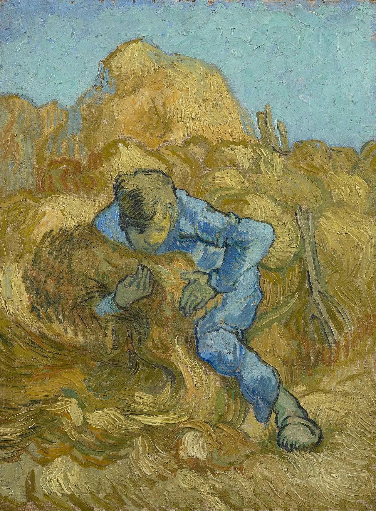 Reproduction du tableau « Le botteleur - Vincent van Gogh » par Alpha Reproduction en peinture à l’huile