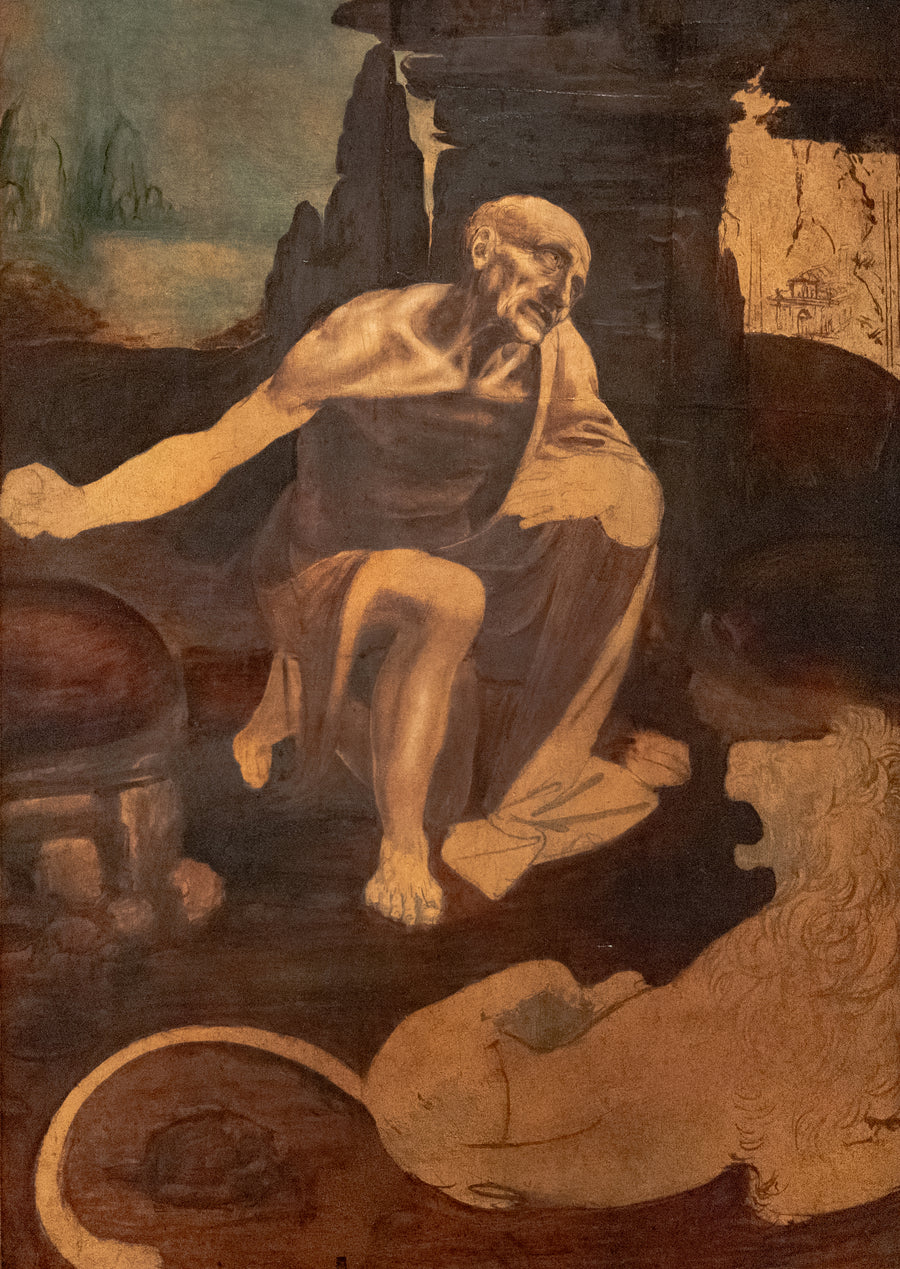 Sint-Jerome in de woestijn - Leonardo da Vinci