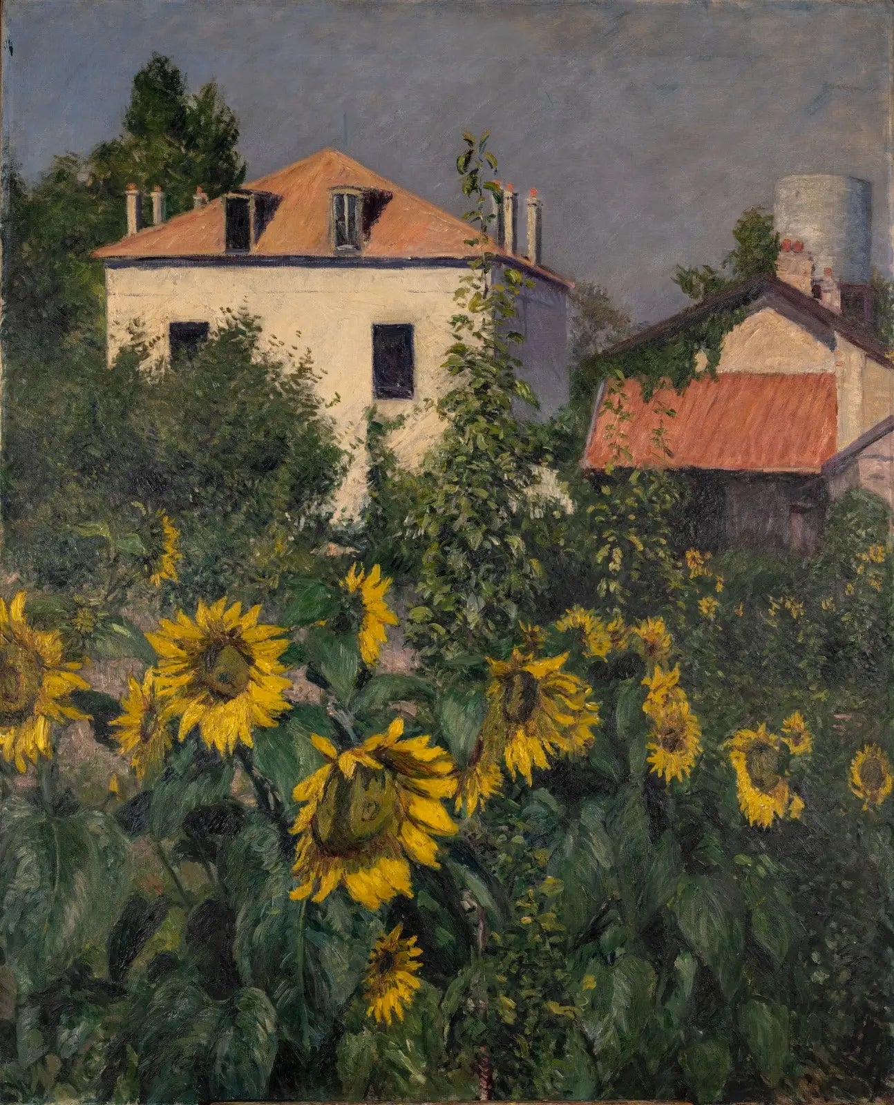 Reproduction du tableau « Les Soleils, jardin du Petit Gennevilliers - Gustave Caillebotte » par Alpha Reproduction en peinture à l’huile