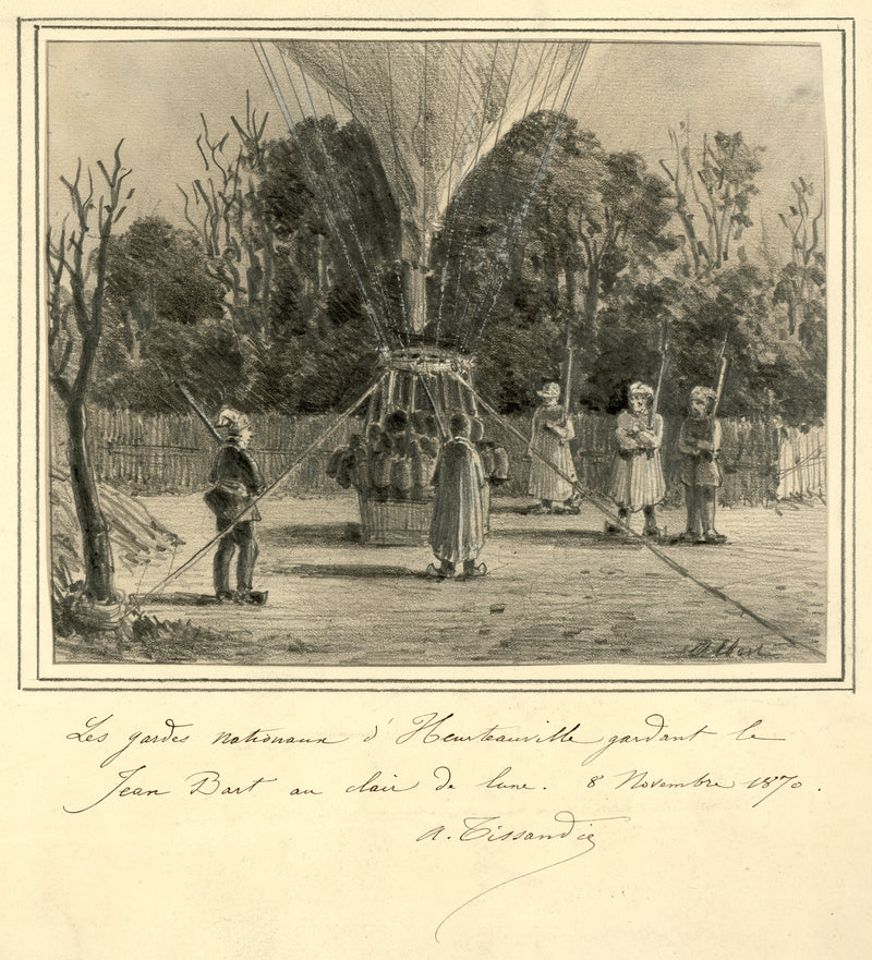 Les gardes nationaux d’Heurteauville au clair de lune – Albert Tissandier