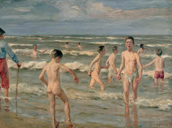 Jongens die zich baden - Max Liebermann