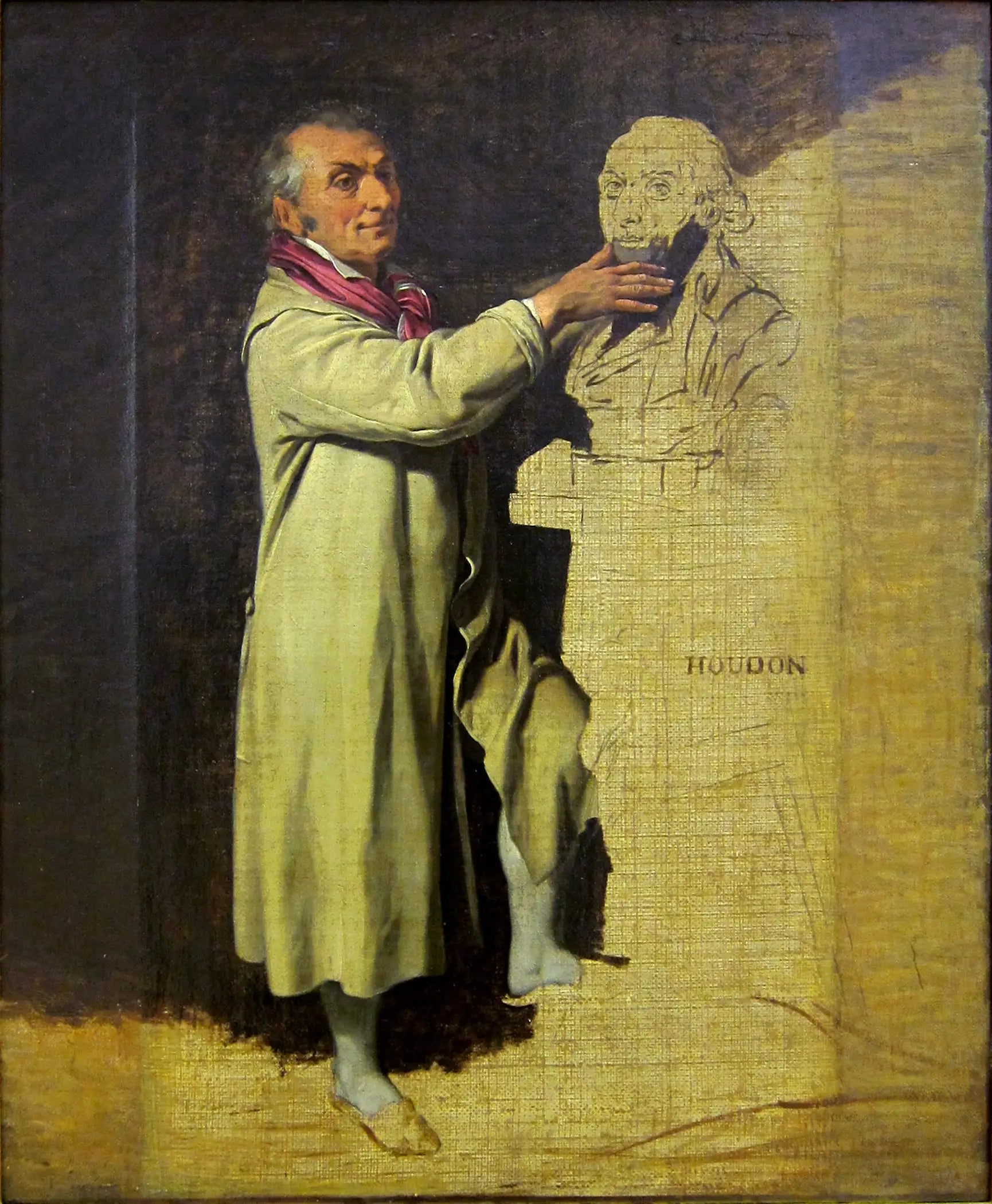 Portrait de Jean-Antoine Houdon sculpteur - Louis-Léopold Boilly - Alpha Reproduction