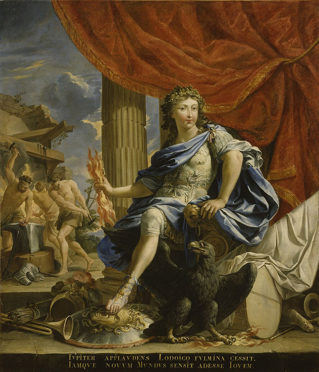 Louis XIV en Jupiter, overwinnaar van de Fronde – Charles Poerson