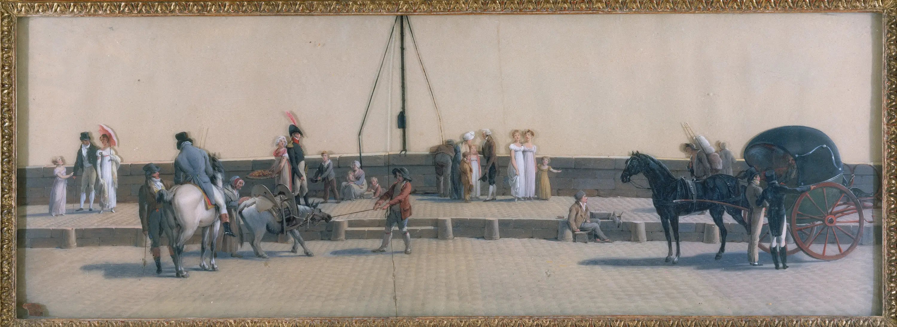 Le passage du pont Royal vers 1800 - Louis-Léopold Boilly - Alpha Reproduction