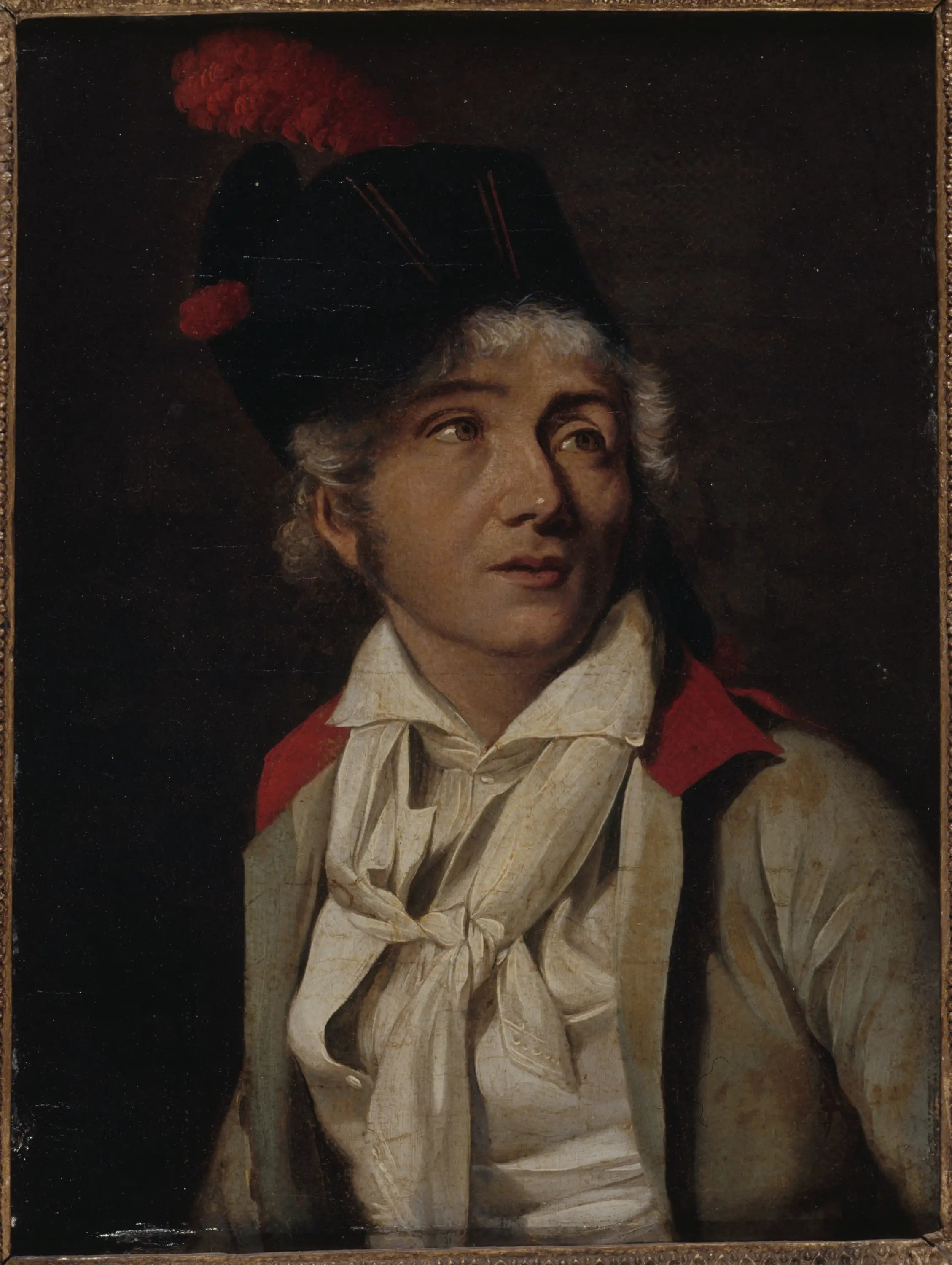 Portrait d’un acteur en veste blanche à collet rouge - Louis-Léopold Boilly - Alpha Reproduction