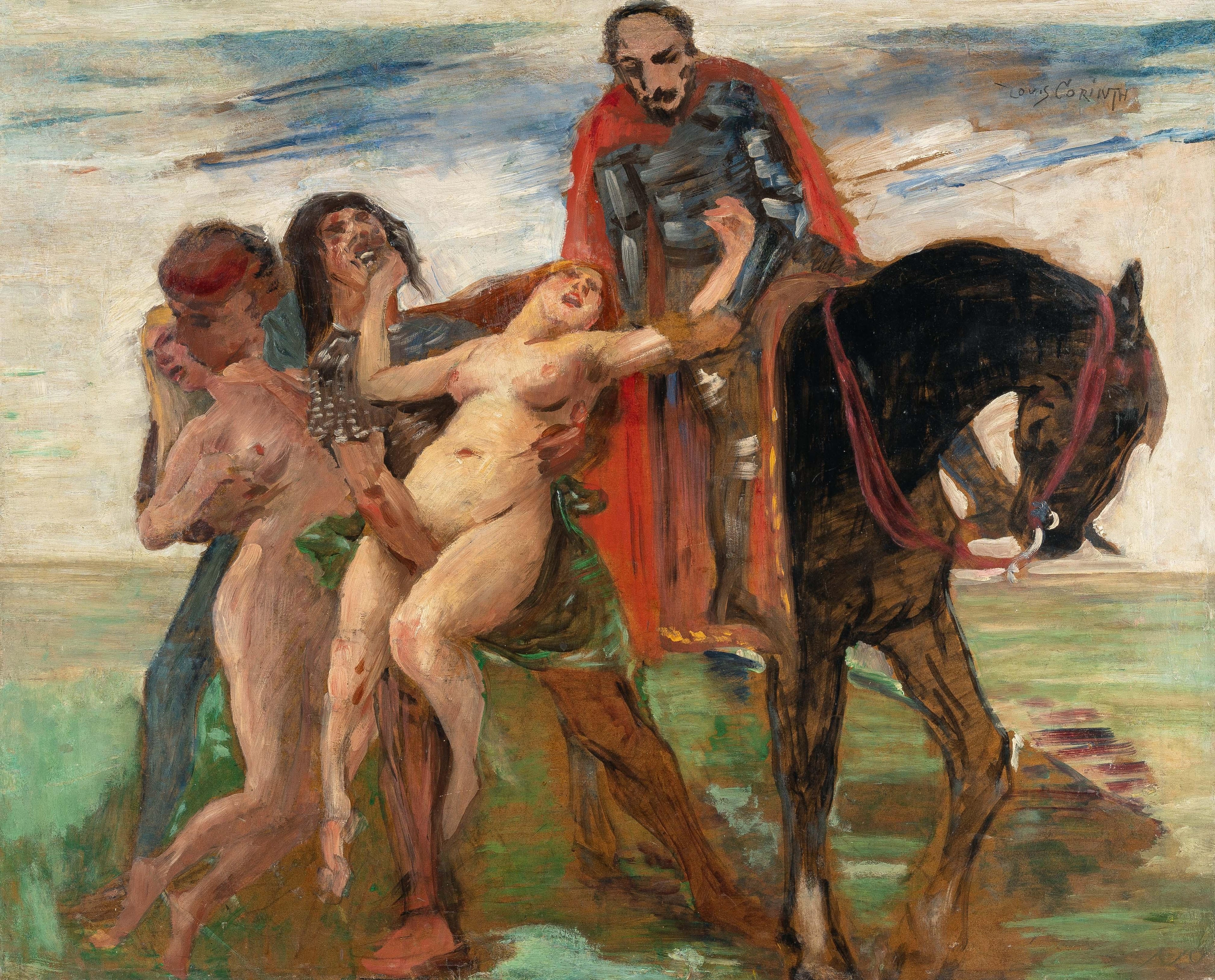 Scène d'enlèvement – Conception (Viol des filles de Leucippe) - Lovis Corinth