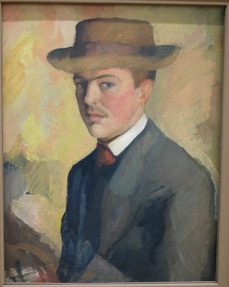 Zelfportret met hoed - August Macke