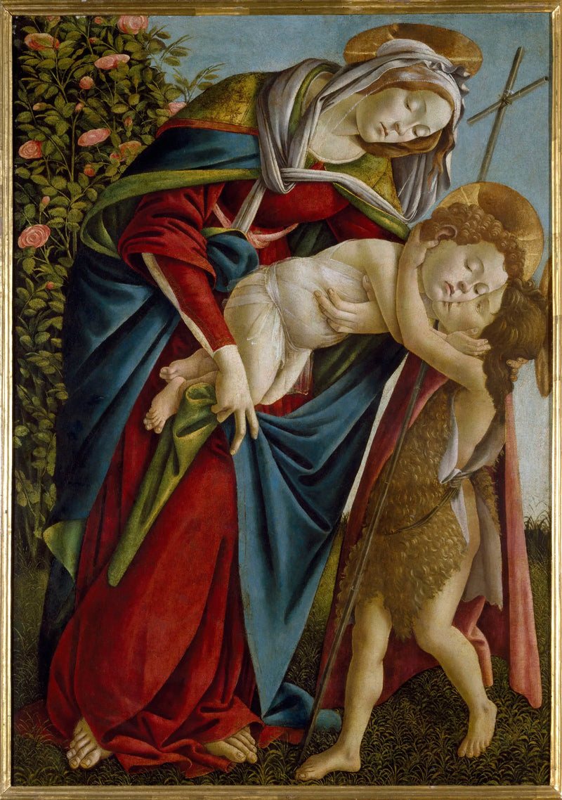 Maagd met Kind en de jonge Sint-Jan de Doper - Sandro Botticelli