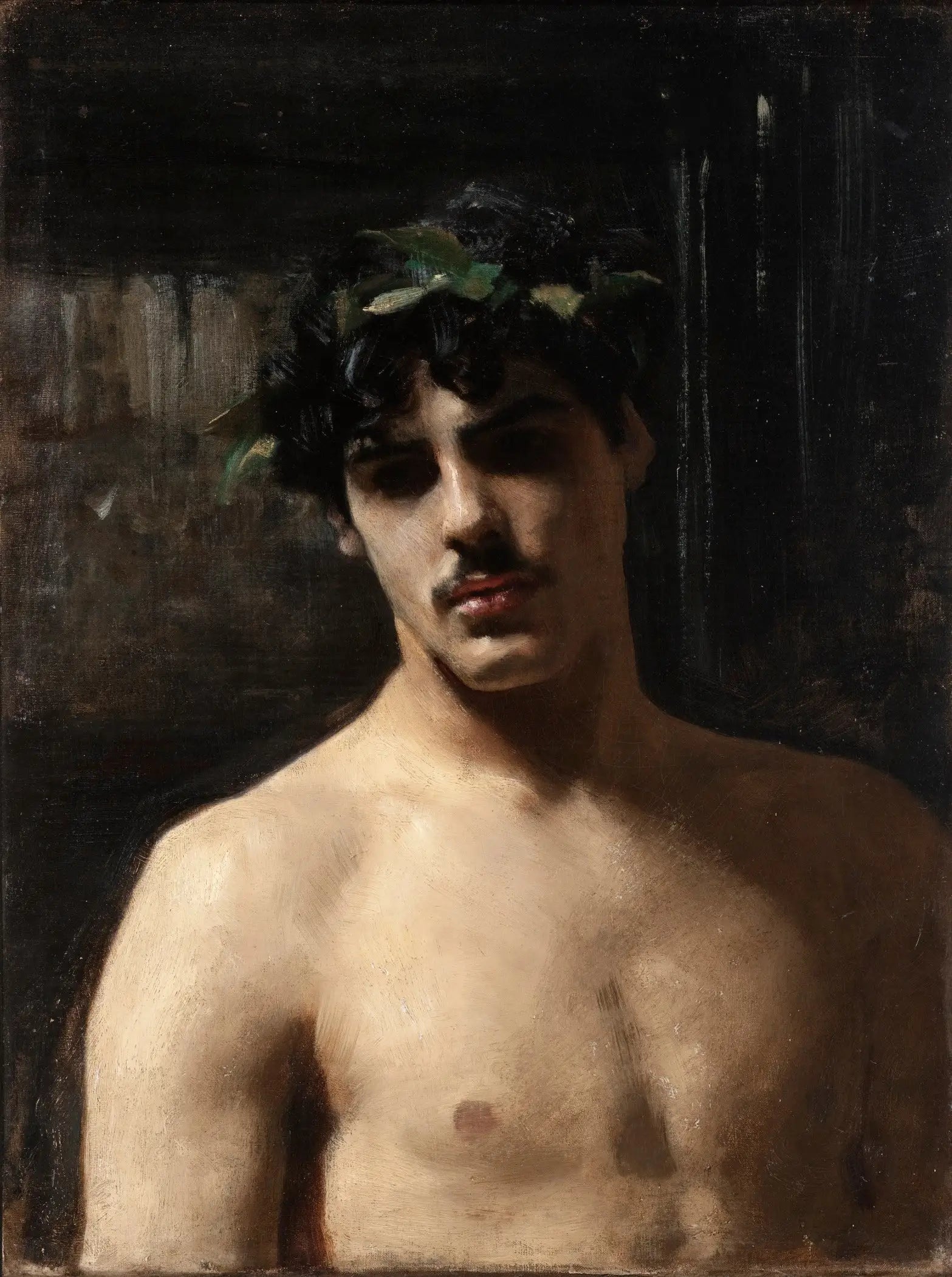 Reproduction du tableau « Homme portant des lauriers - John Singer Sargent » par Alpha Reproduction en peinture à l’huile