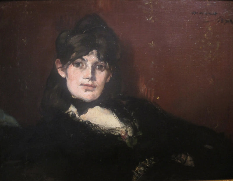 Portret van Berthe Morisot liggend - Édouard Manet