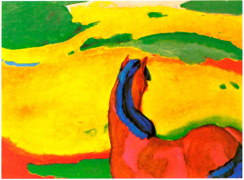 Paard in het landschap - Franz Marc