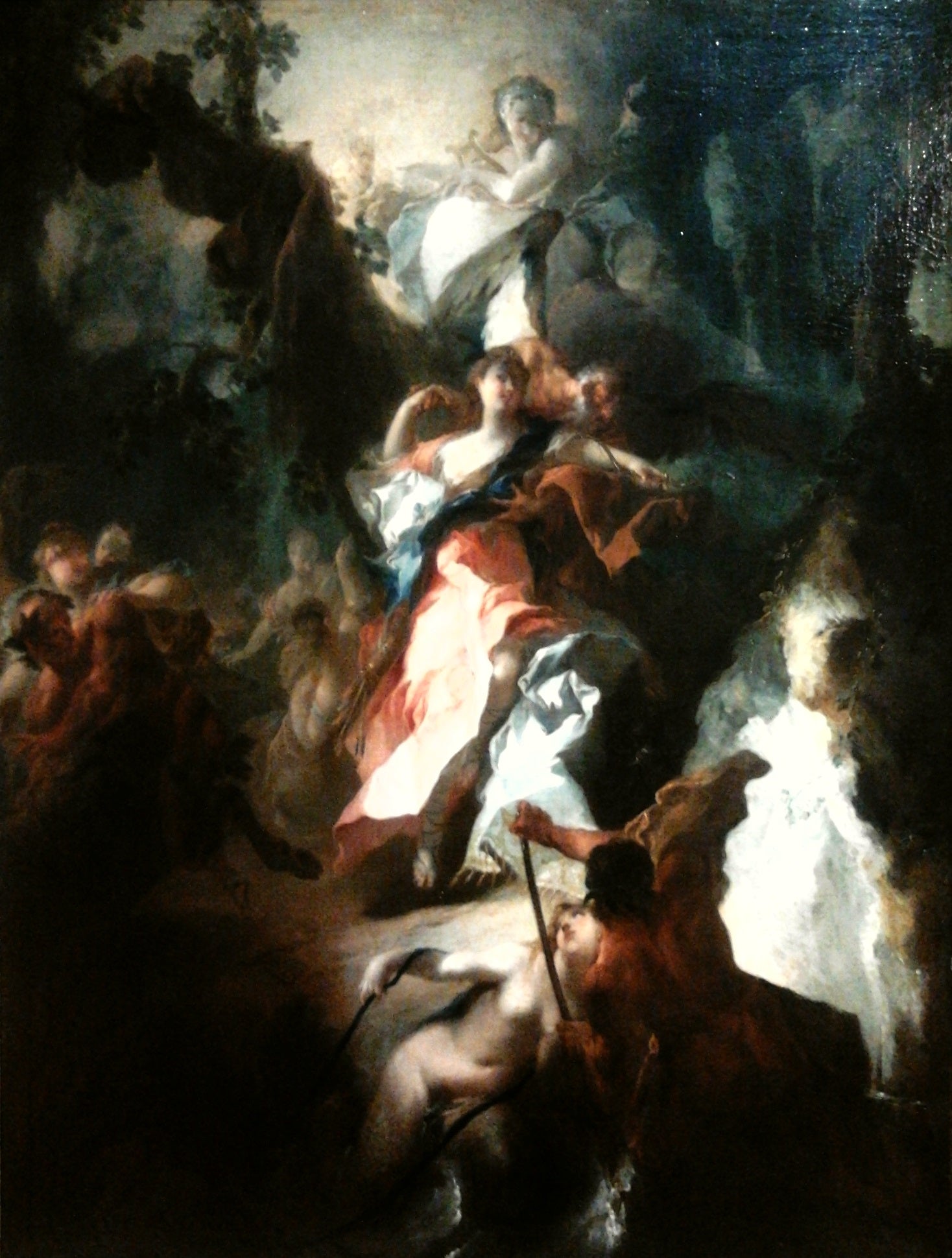 Diane, Apollon et Saturne (détail). - Franz Anton Maulbertsch