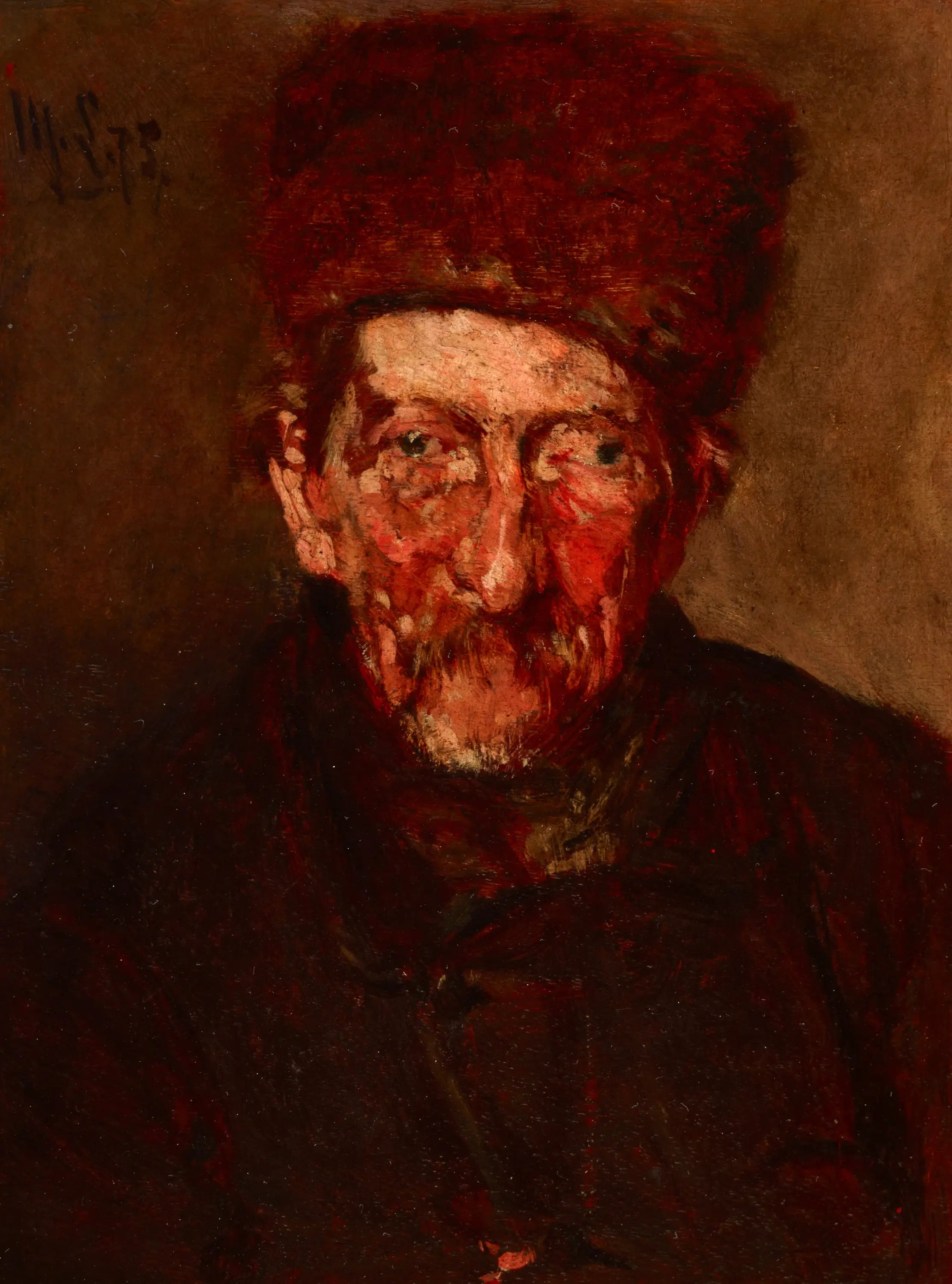 Étude: Buste d’homme / Buste de femme – Peinture recto verso - Max Liebermann - Alpha Reproduction