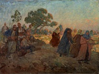 Paysans — Mehmet Ruhi Arel, vers 1925, huile sur toile